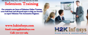   Selenium Webdriver Online Training Course BY H2kinfosys